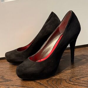 Moda Spana Black Suede Heels